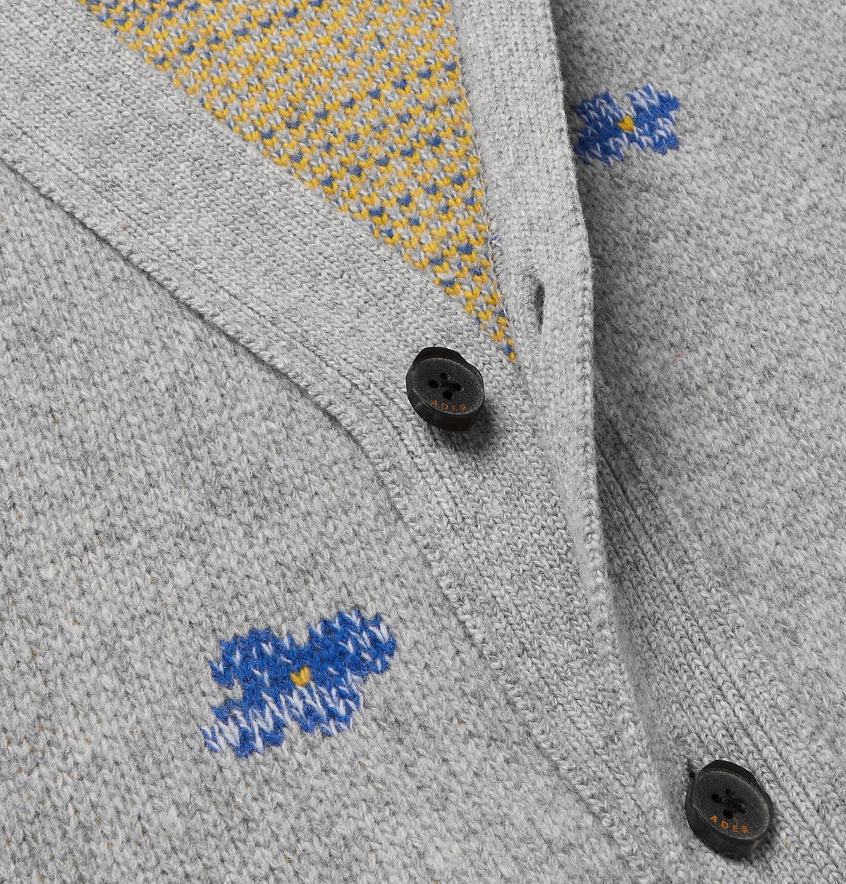 Ader Error - Oversized Floral-Jacquard Wool Cardigan - Gray ADER error