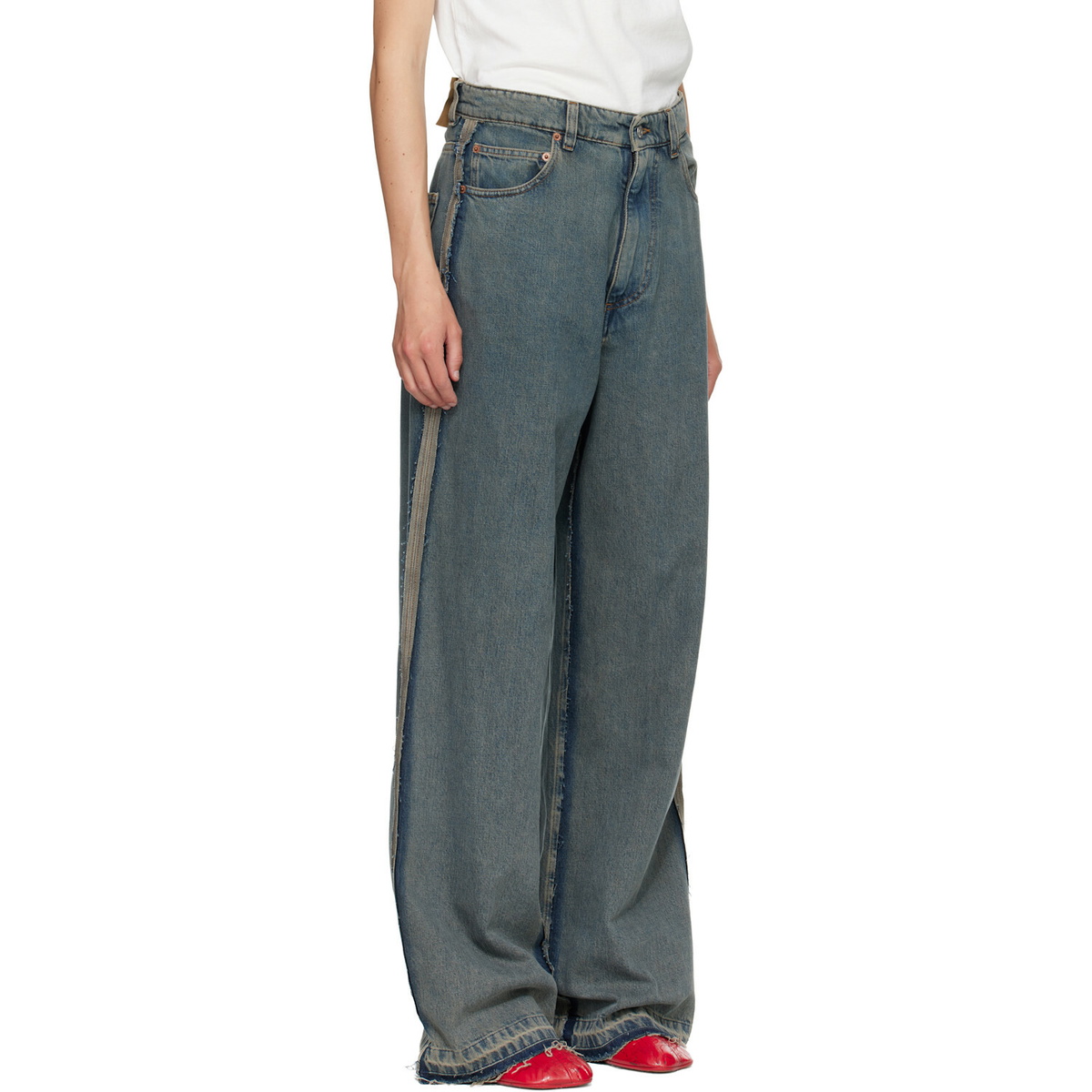MM6 Maison Margiela Blue 5-Pocket Jeans