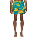 Vilebrequin Blue and Yellow Capri Moorea Swim Shorts