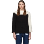 Eckhaus Latta Off-White and Black Referee Sweater