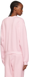 SKIMS Pink Cotton Fleece Classic Crewneck Sweatshirt
