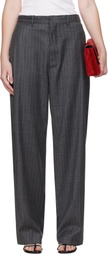 R2W Gray Lopez Striped Trousers