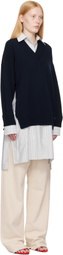 Stella McCartney Navy Crewneck Jumper Shirt Midi Dress