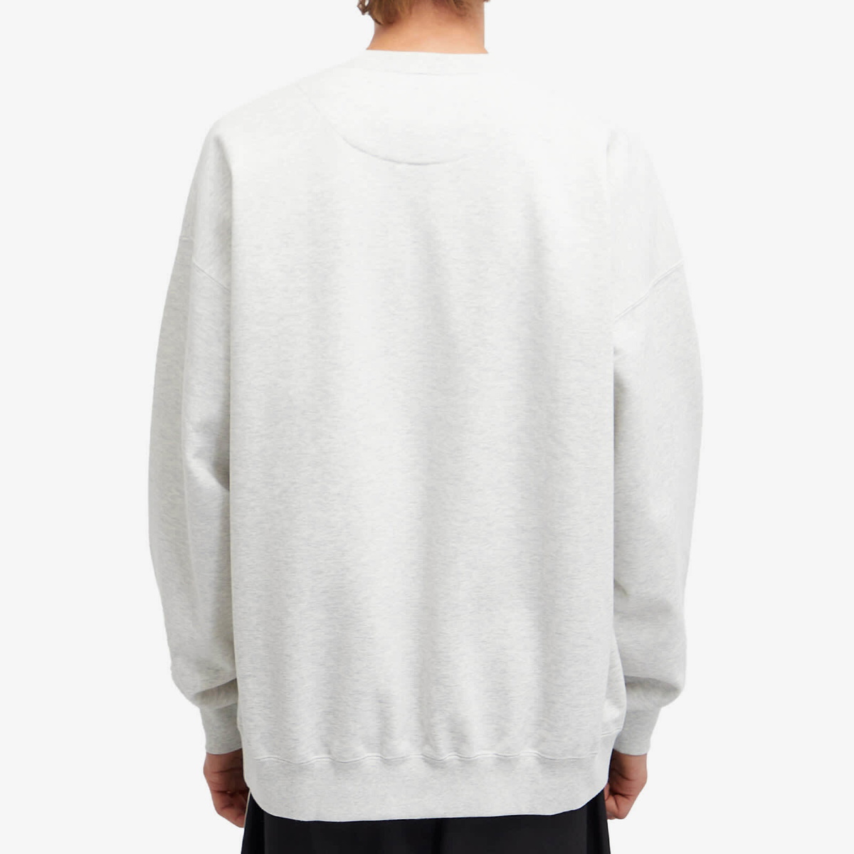 Y-3 Men's Core Logo Crew Sweat in Light Grey