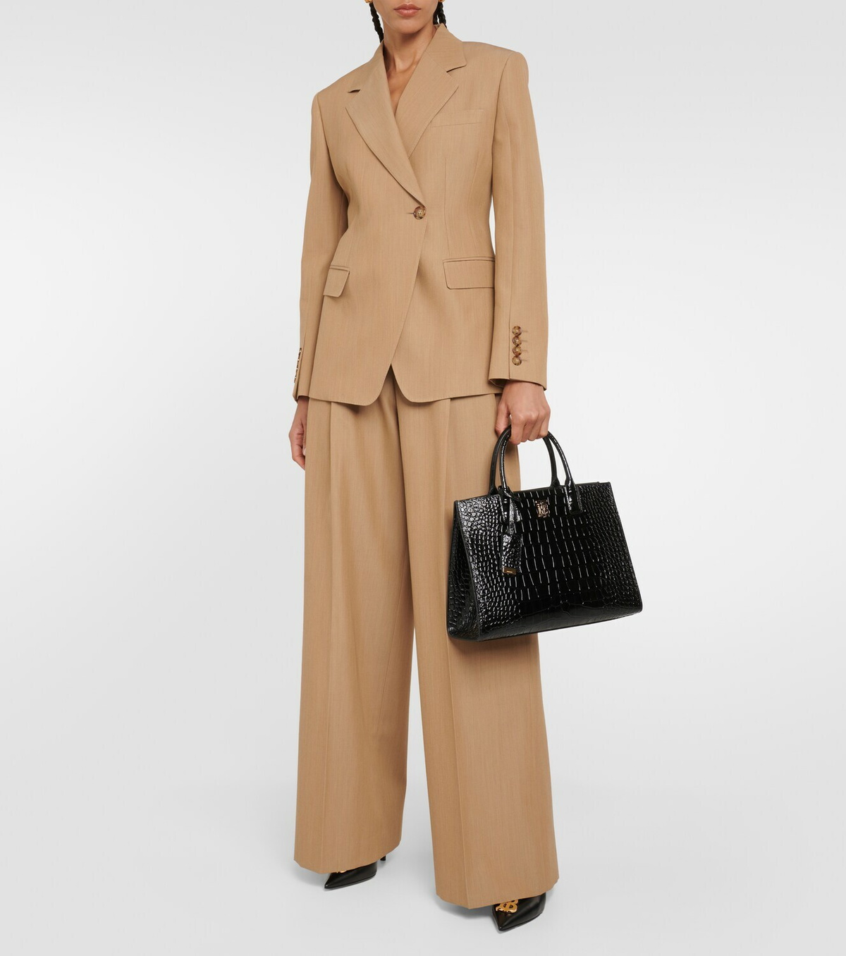 Burberry Frances Small croc-effect leather tote bag Burberry