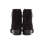 Balmain Black Suede Anthos Boots