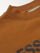 Fear of God Essentials Kids - Logo-Print Cotton-Blend Jersey Sweatshirt - Brown
