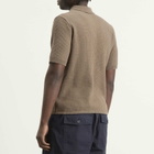 Norse Projects Men's Anholt Cotton Crepe Polo in Walnut