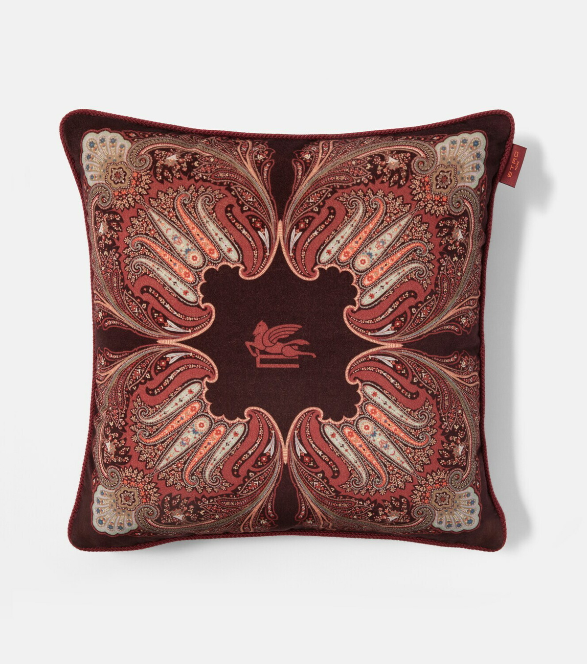 Etro Kiri cotton velvet cushion