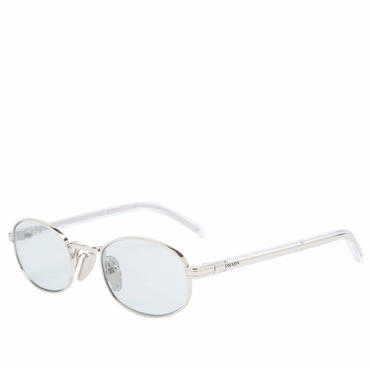 Prada Eyewear 0PR B53S Sunglasses in Silver/Azure 