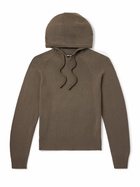 TOM FORD - Logo-Embroidered Cashmere Hoodie - Brown