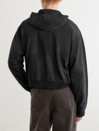 424 - Academy Logo-Appliquéd Cotton-Jersey Zip-Up Hoodie - Black