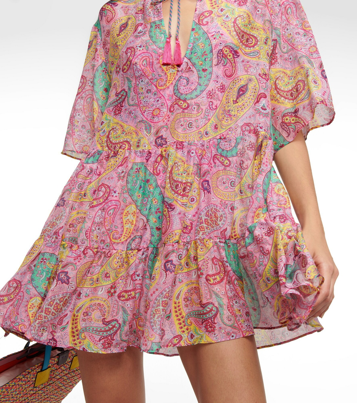 Etro - Paisley cotton and silk minidress Etro