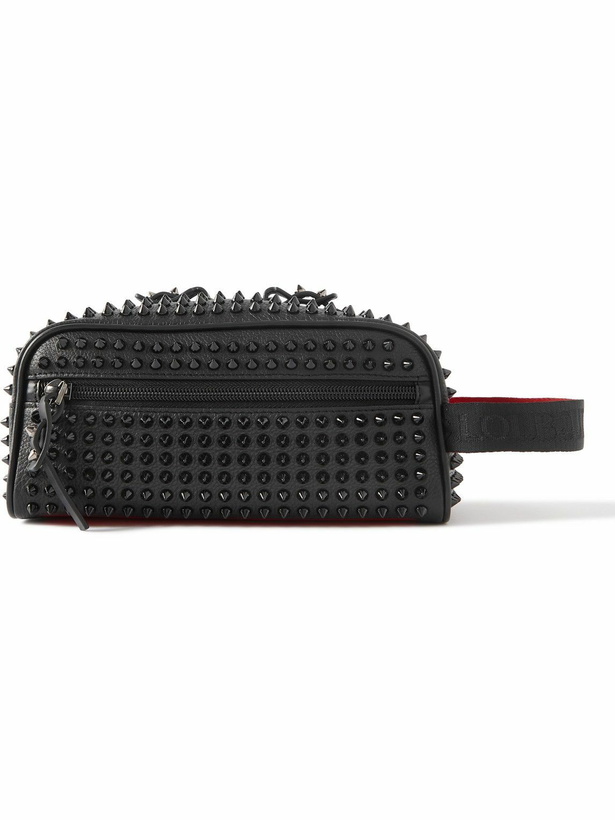 Photo: Christian Louboutin - Studded Full-Grain Leather Wash Bag