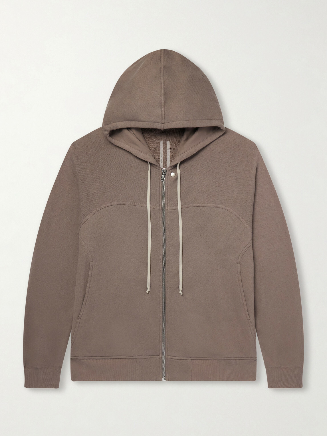 Rick Owens - Organic Cotton-Terry Zip-Up Hoodie - Gray