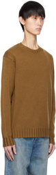 AURALEE Brown Washed Sweater