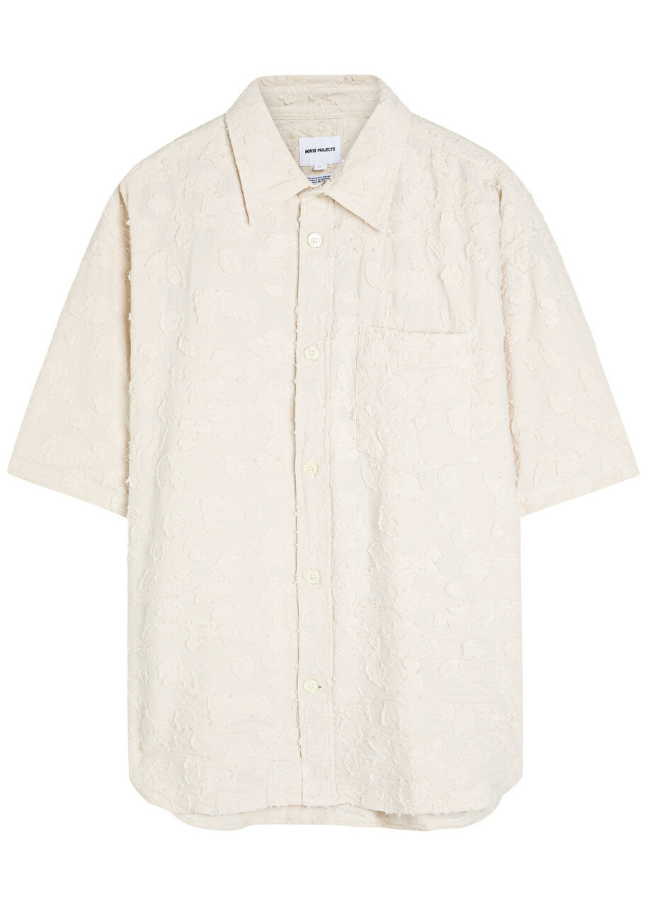 Norse Projects Fil Coupé Stretch-cotton Shirt Ecru