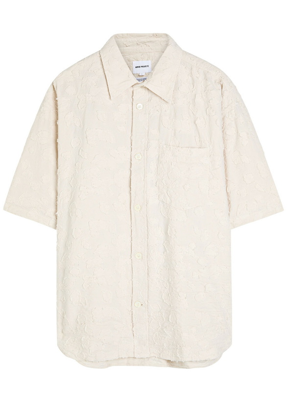 Photo: Norse Projects Fil Coupé Stretch-cotton Shirt Ecru