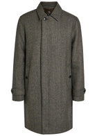 Paige Brunetti Herringbone Wool-blend Coat Brown