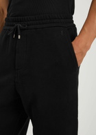 Saint Laurent Logo-embroidered Cotton Sweatpants Admiral