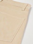 LORO PIANA - Slim-Fit Stretch-Cotton Corduroy Trousers - Neutrals