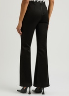 Alice + Olivia Embellished Split-hem Trousers Black