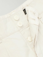 RRL - Hawkes Straight-Leg Pleated Cotton-Twill Shorts - Neutrals