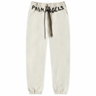 Palm Angels Men's Logo Sweat Pant in White/Black
