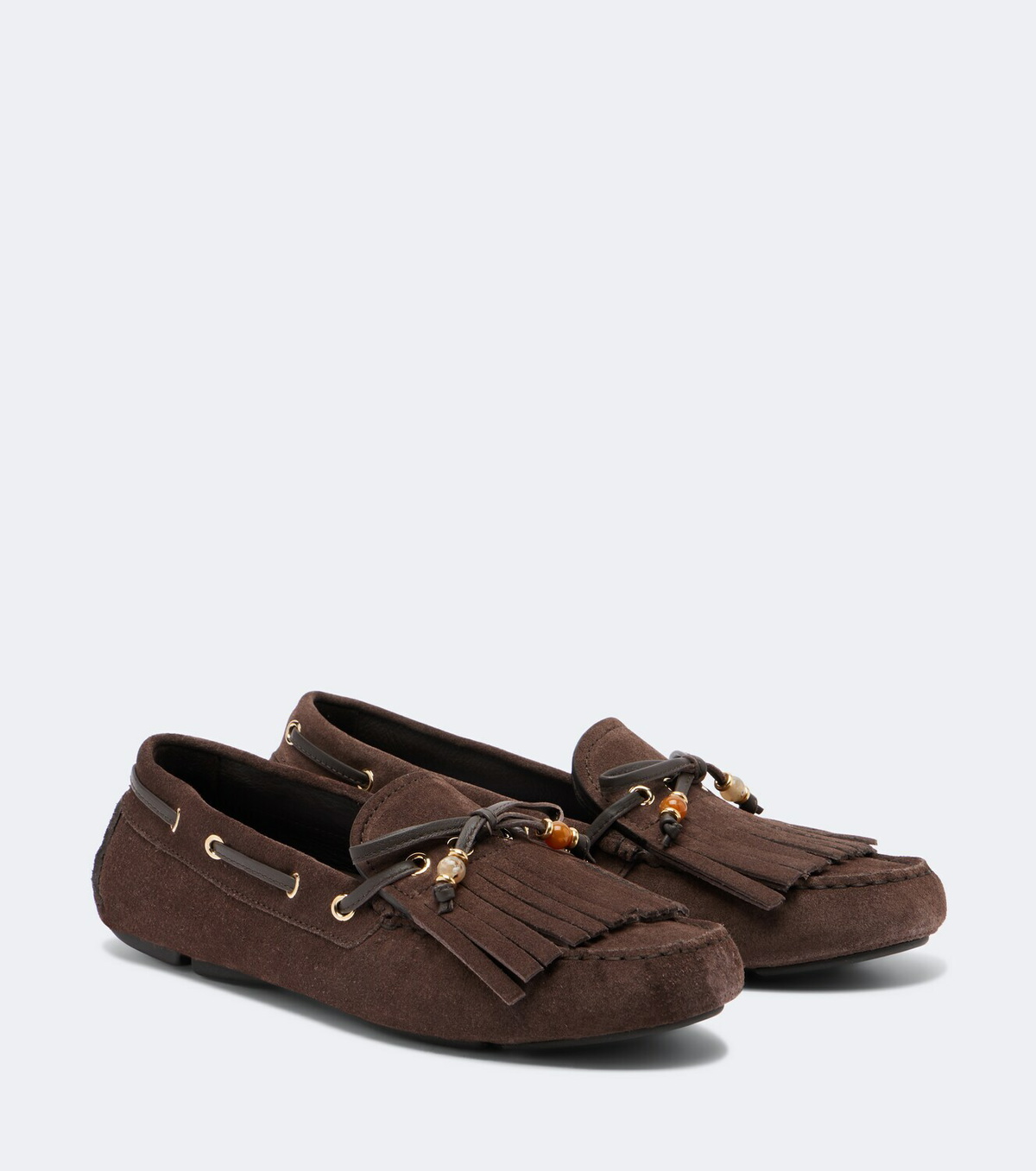 Jimmy Choo Manon fringed suede boat shoes