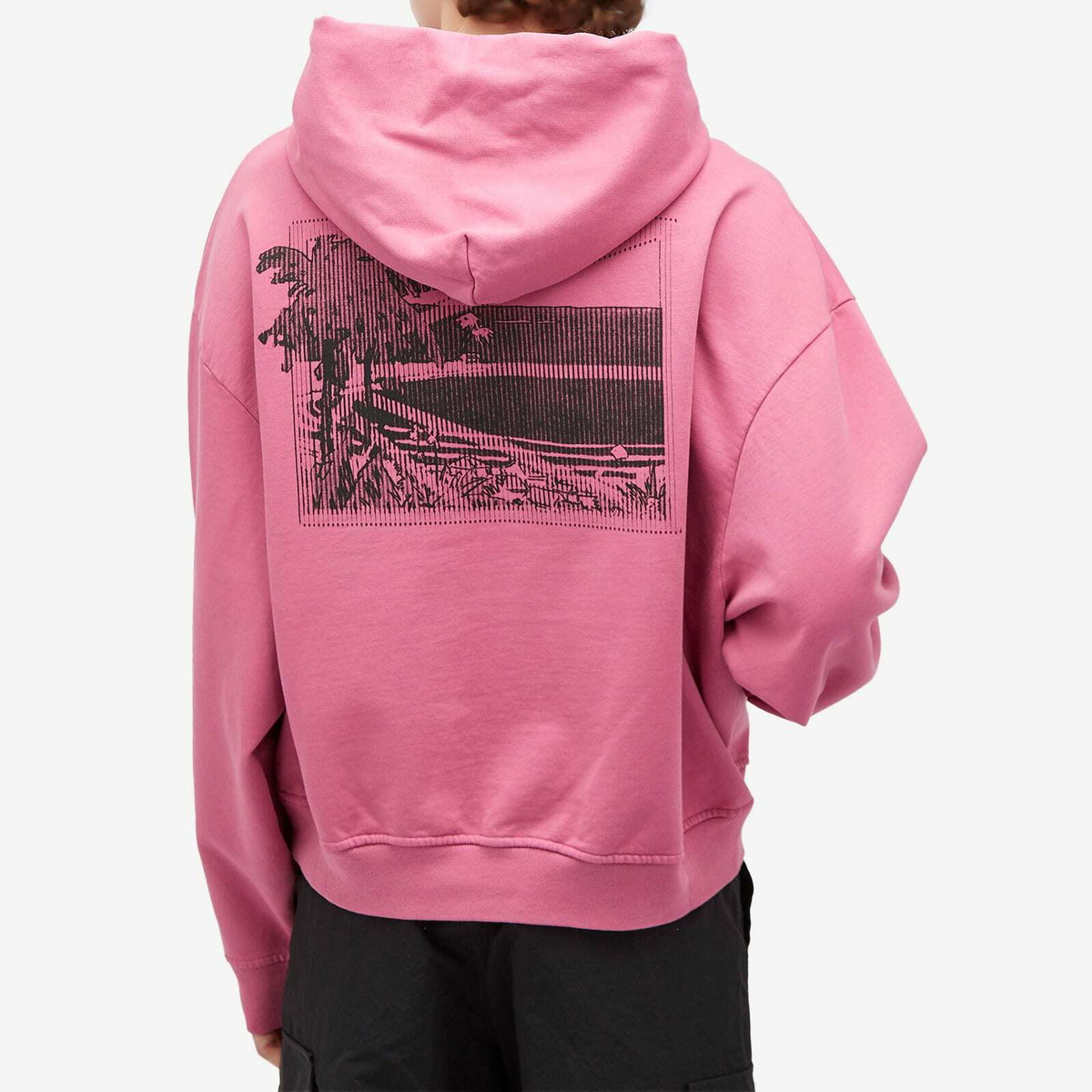 PACCBET Men's Miami Pull Over Hoodie in Pink