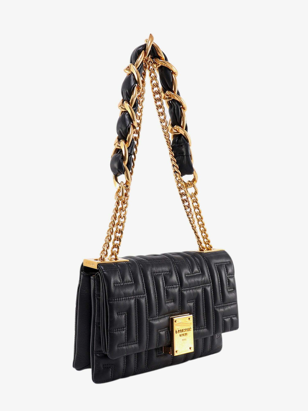 BALMAIN 1945 モノクラム ミティアム ショルタハック 【関税込】 Balmain 1945 Pouch Crossbody Bag in PB Embossed Crinkle
