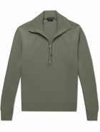 TOM FORD - Merino Wool Half-Zip Sweater - Green