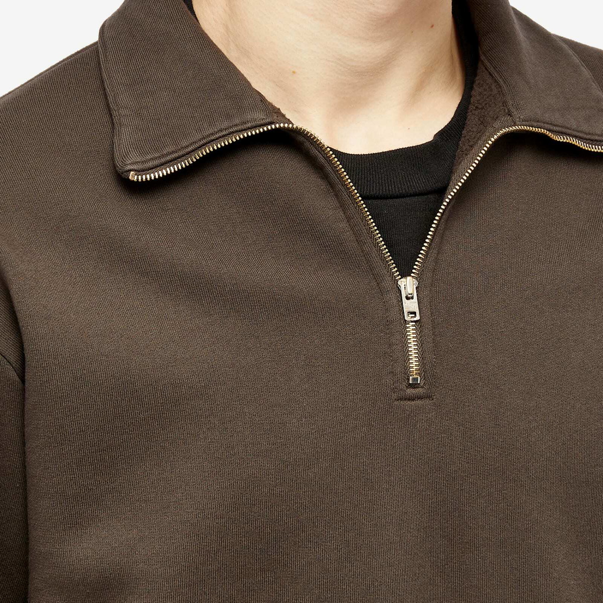 Lady White Co. Men's Quarter Zip Sweat in Black Mushroom