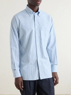Drake's - Button-Down Collar Striped Cotton Shirt - Blue