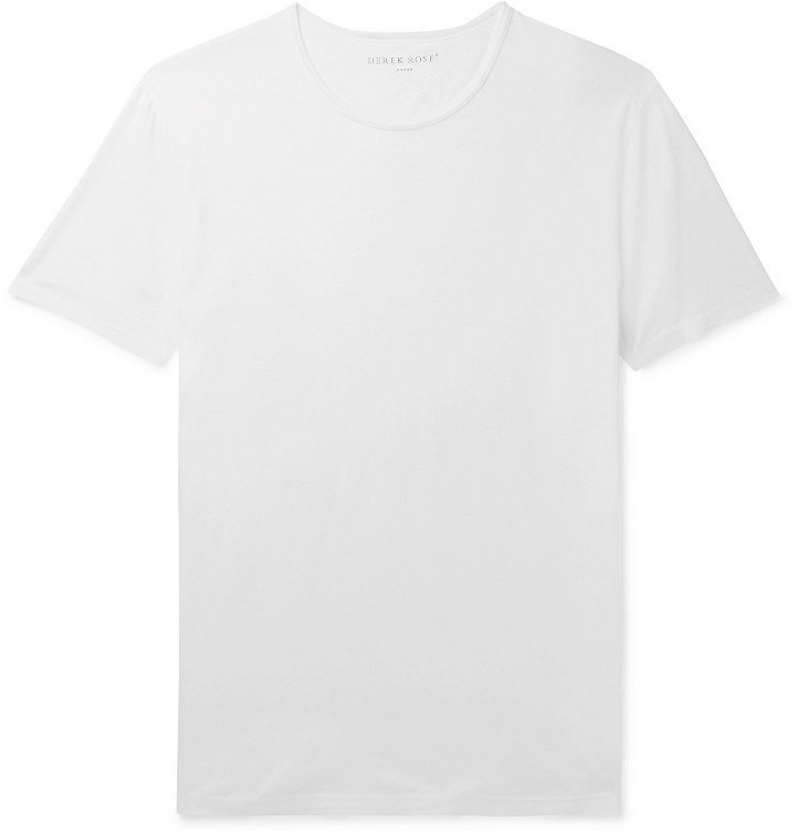 Photo: DEREK ROSE - Riley 1 Pima Cotton-Jersey T-Shirt - White