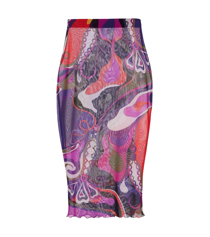 Photo: Pucci Orchidee mesh pencil skirt