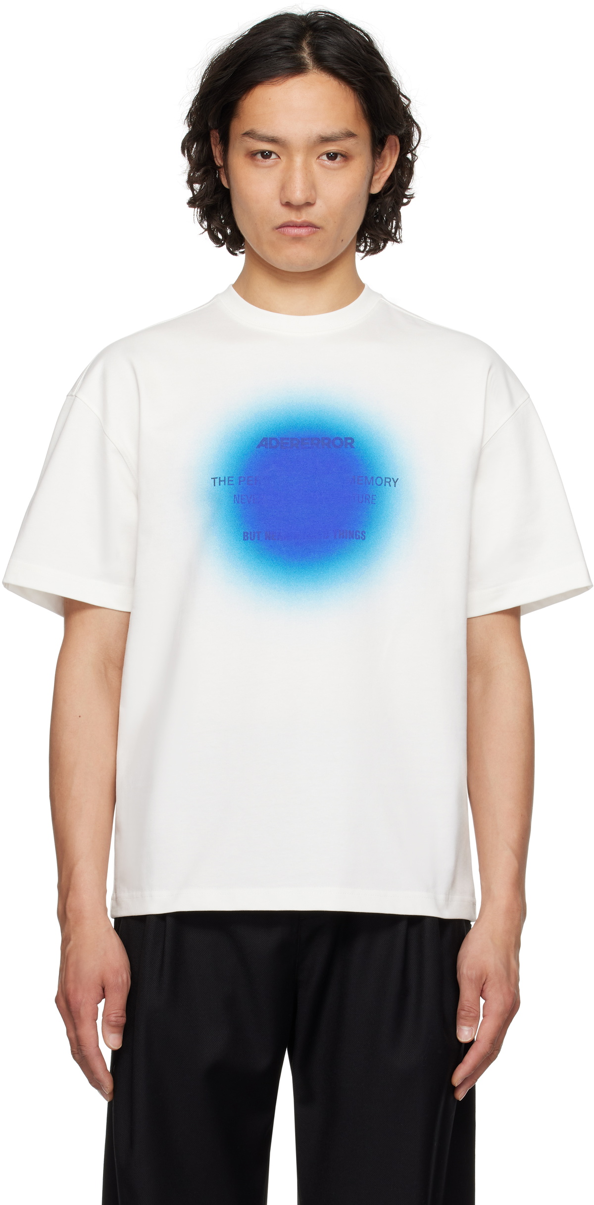 ADER error Blue Printed T-Shirt ADER error