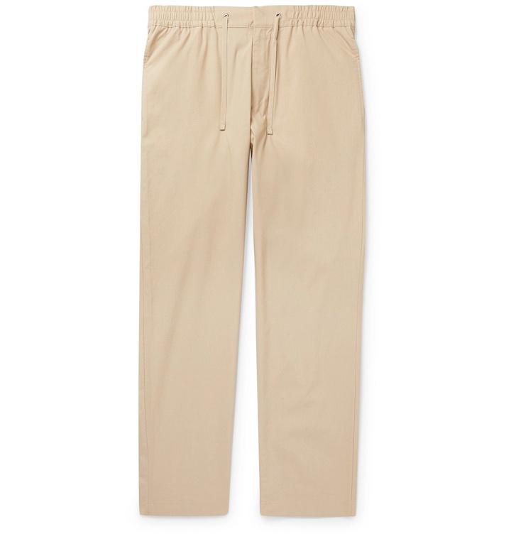 Photo: NN07 - Tristan Stretch Cotton-Blend Drawstring Trousers - Neutrals