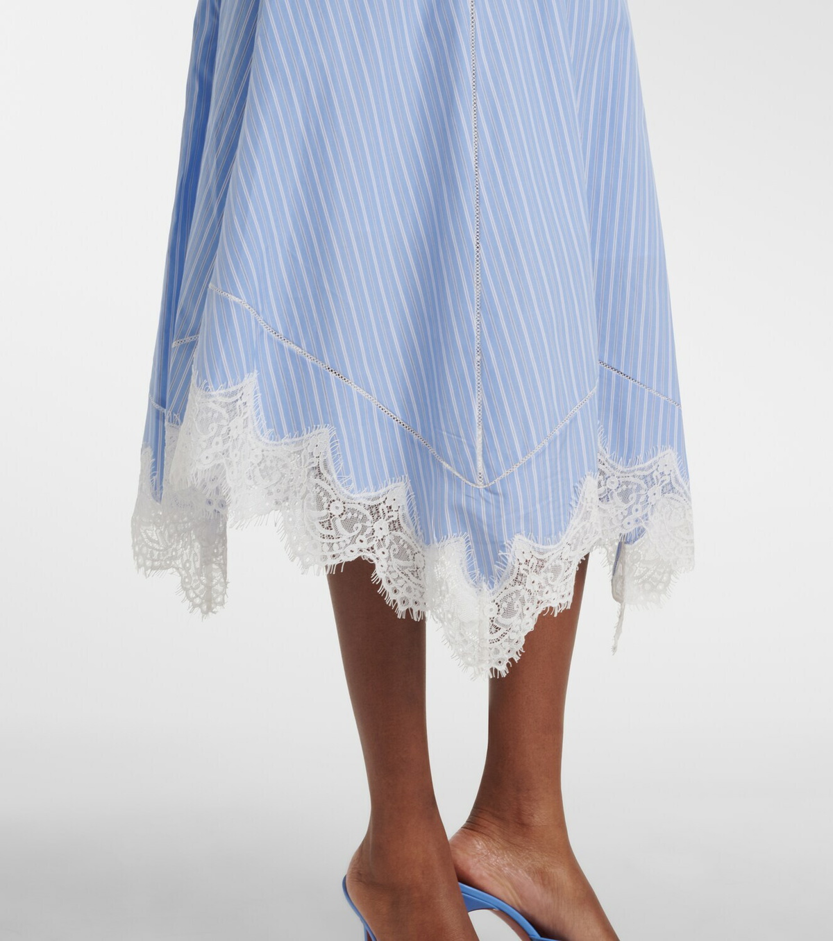 Simkhai Avaleigh striped cotton midi dress