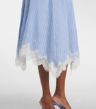 Simkhai Avaleigh striped cotton midi dress