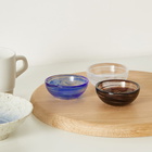 Ferm Living Tinta Bowls - Set of 3 in Blue/Deep Brown/White