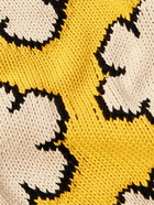 KENZO - Boke Flower Intarsia Cotton Sweater - Yellow