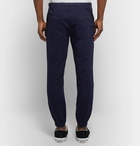 Beams Plus - Slim-Fit Tapered Cotton-Blend Twill Drawstring Trousers - Men - Storm blue