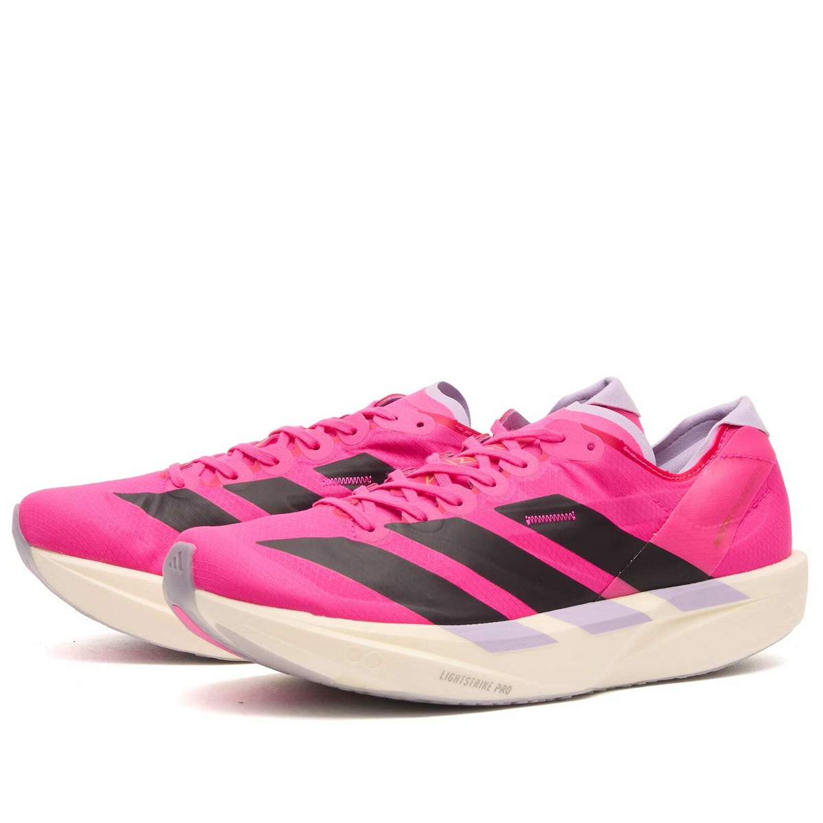 Adidas Adizero Takumi Sen 11 Sneaker in Shock Pink/Aurora Black/Powder Plum