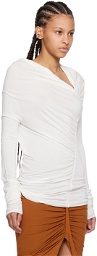 Rick Owens Lilies Off-White Elise Long Sleeve T-Shirt