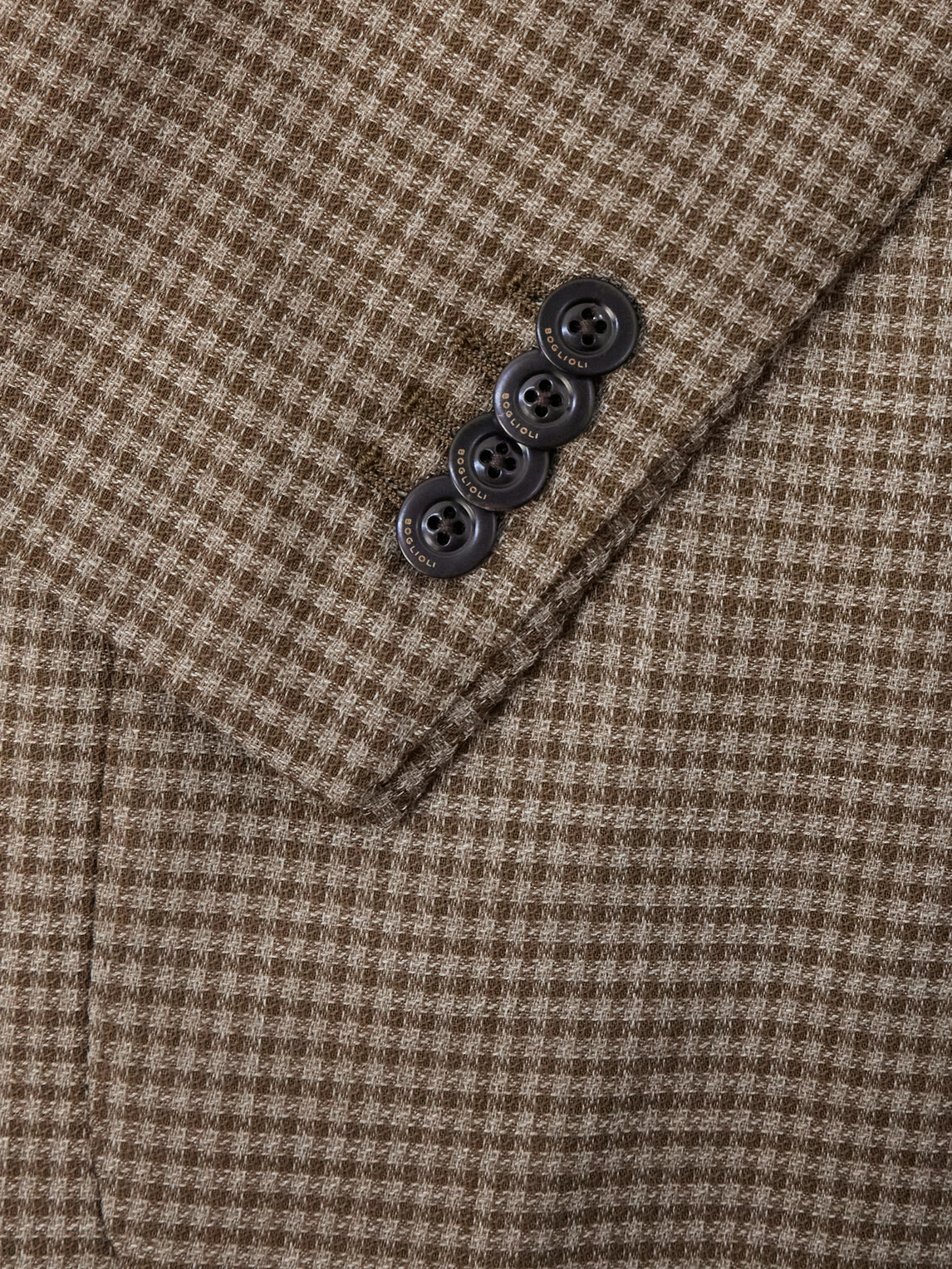 Boglioli - Houndstooth Virgin Wool-Blend Blazer - Brown