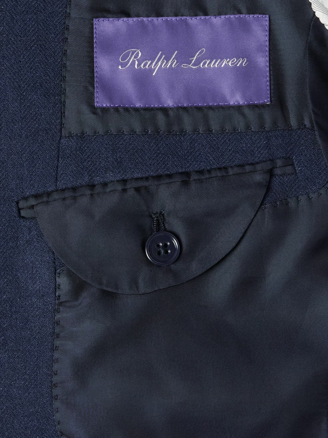 Ralph Lauren Purple label - Kent Slim-Fit Herringbone Wool, Silk and Cashmere-Blend Suit Jacket - Blue