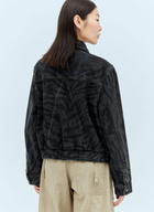 GANNI Lazer Denim Bomber Jacket
