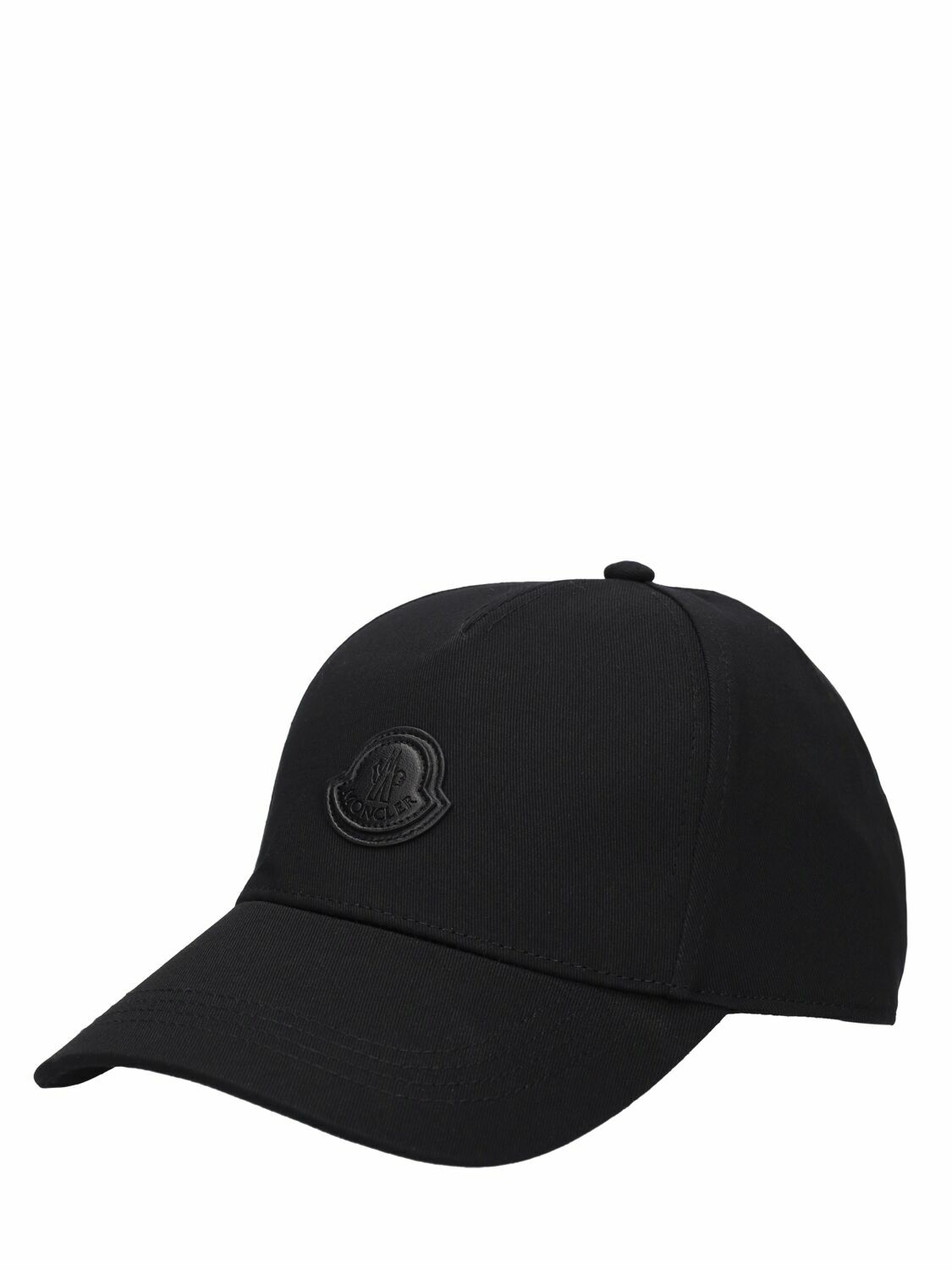 MONCLER - Logo Patch Cotton Baseball Cap Moncler