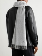 Loro Piana - Logo-Embroidered Fringed Cashmere Scarf